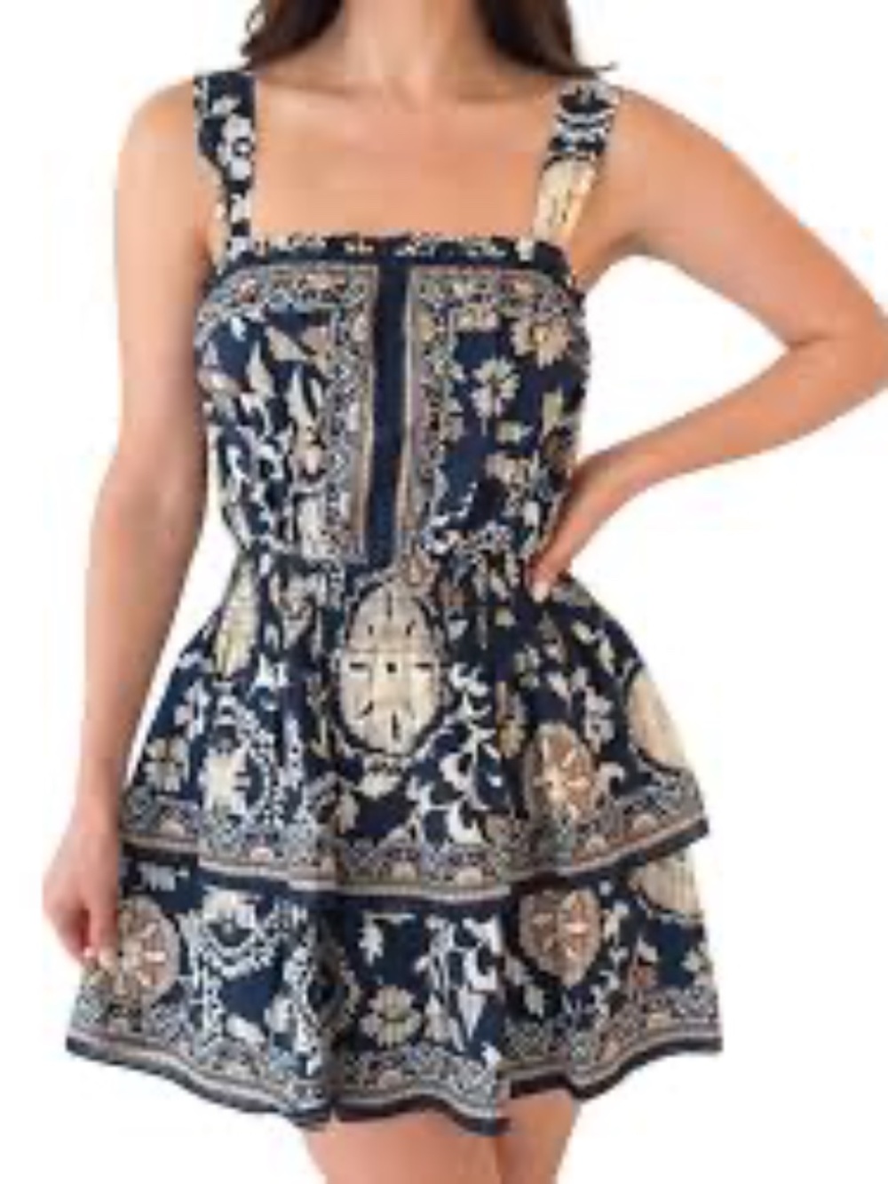 Ramy Brook Alicia Cotton Sleeveless Smocked Mini Dress - Picture 11 of 12
